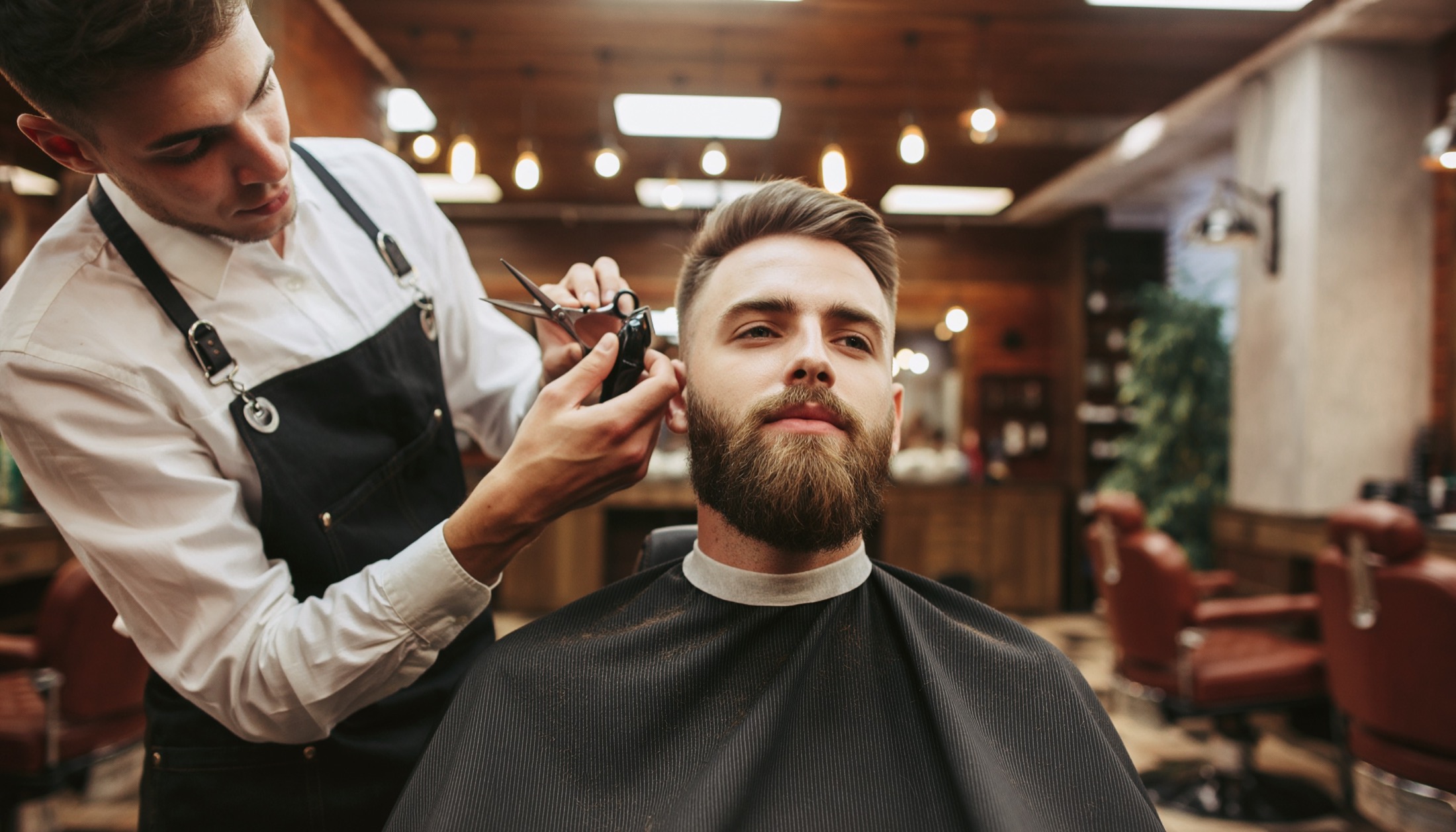 Premium barber haircut service